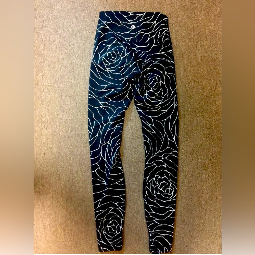 Lululemon Wunder Under Hi-Rise Tight In Radiate Rose Alpine White Black